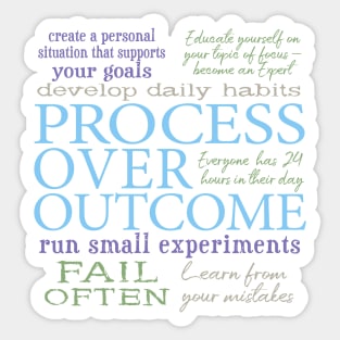 Process Over Outcome Motivational Quotes Personal Development Sticker